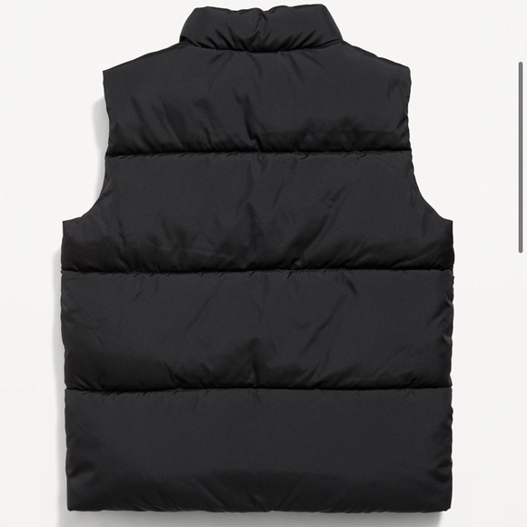 Boy Black Puff Vest - Picture 2 of 7